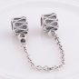 925 Sterling Silver Detailed Safety Chain - fits European Beads Bracelets