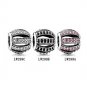 925 Sterling Silver 3 Pcs Openwork Barrel Pave Bead Charms Gift Set