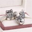 925 Sterling Silver SPARKLING CHRISTMAS Charms Gift Set - fits European Bracelets