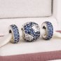 925 Sterling Silver MIDNIGHT BLUE STAR Charms Gift Set - fits European Bracelets