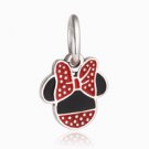 925 Sterling Silver Minnie Icon Dangle Necklace Pendant Charm