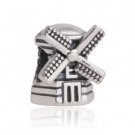 925 Sterling Silver Windmill Charm - fits European Beads Bracelets