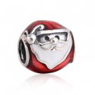 925 Sterling Silver Jolly Santa Christmas Charm - fits European Beads Bracelets