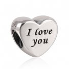 925 Sterling Silver Words Of Love Charm Bead