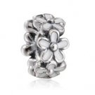925 Sterling Silver Darling Daisy w/ White Enamel Spacer Bead