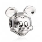925 Sterling Silver Vintage Mickey Charm Bead
