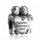 925 Sterling Silver Children Happy Mother's Day Charm Bead