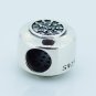 925 Sterling Silver Signature w/ Clear CZ Charm Bead