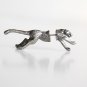 Pair 3D Long Tail Running Leopard Cat Stud Fake Gauge Earrings - Cool Rock Punk Metal Korean Style