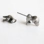 Pair 3D Basset or Dachshund Hound Hush Puppy Dog Stud Fake Gauge Earrings - Cool Rock Punk
