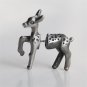 Pair 3D Little Bambi Deer Doe Cute Animal Stud Fake Gauge Earrings
