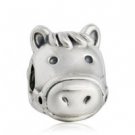 925 Sterling Silver Happy Horse Charm Bead