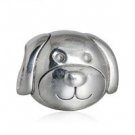 925 Sterling Silver Friendly Dog Charm Bead