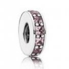 925 Sterling Silver Blush Pink Eternity Spacer Bead