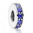 925 Sterling Silver Royal Blue Eternity Spacer Bead