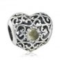 925 Sterling Silver November Birthstone Signature Heart Charm Bead