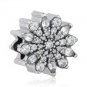 925 Sterling Silver Ice Crystal w/ Clear CZ Charm Bead
