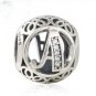 925 Sterling Silver Vintage A Charm Bead