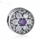 925 Sterling Silver Forget Me Not Charm Bead