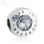 925 Sterling Silver Love Is Forever Charm Bead
