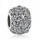 925 Sterling Silver Shimmering Droplets Charm Bead