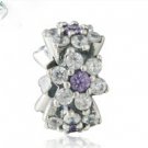 925 Sterling Silver Forget Me Not Spacer Bead