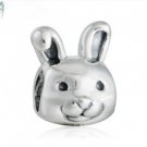 925 Sterling Silver Remarkable Rabbit Charm Bead