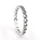 925 Sterling Silver Openwork Linked Love Ring Band