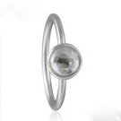 925 Sterling Silver Poetic Droplet Ring w/ Clear CZ Ring Band
