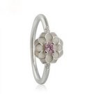 925 Sterling Silver Blooming Dahlia Ring Band