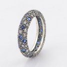 925 Sterling Silver Cosmic Stars Pave Ring Band