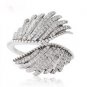 925 Sterling Silver Majestic Feathers Ring Band