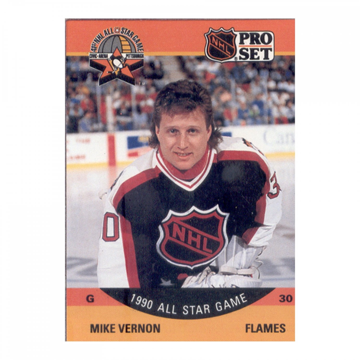 1990-91 Pro Set # 338 - Mike Vernon [All-Star] - Calgary Flames