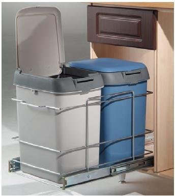 Double Waste Bin Pull Out with Covers
