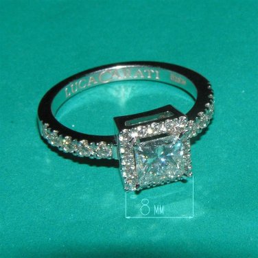 A Unique Gold Ring with a Diamond Cube sarrounded 27 Diamonds