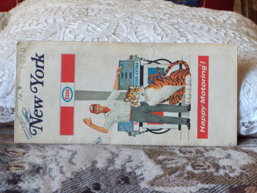 VINTAGE ROAD MAP New York State Esso 1970