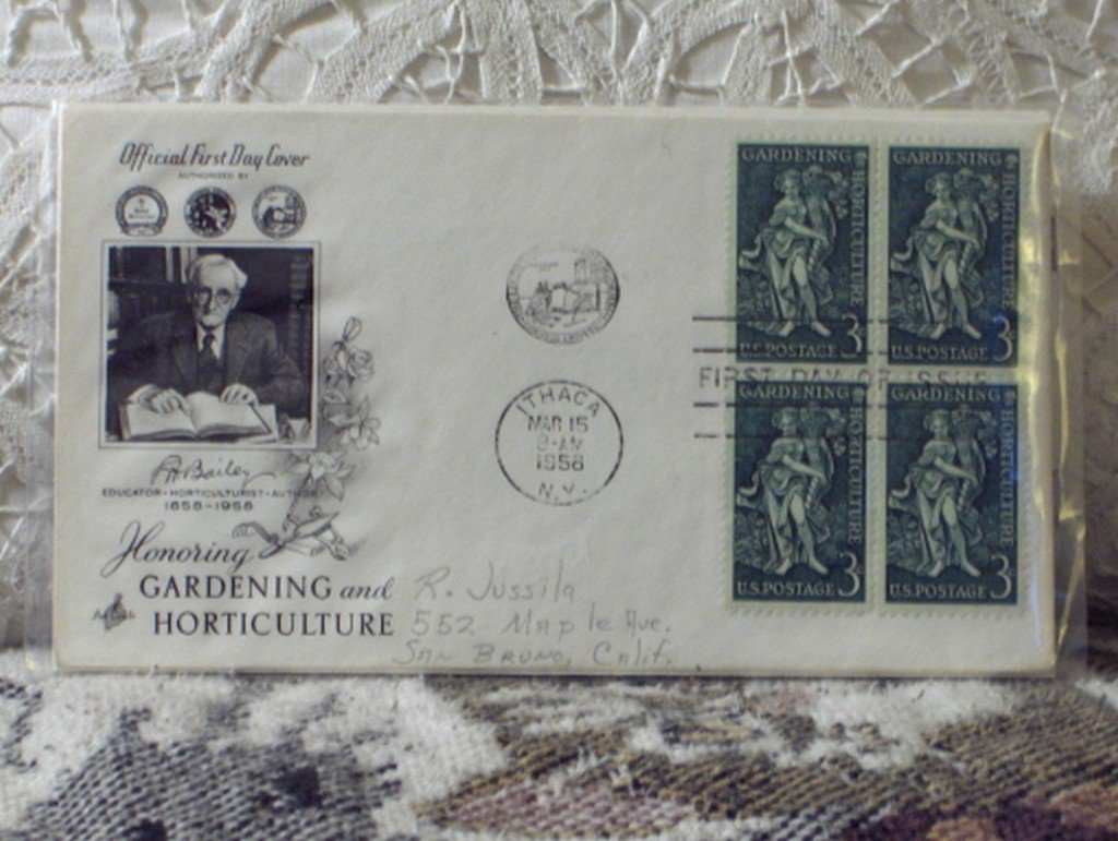 First Day Issue Cover Stamp Gardening Horticulture 1958 3c