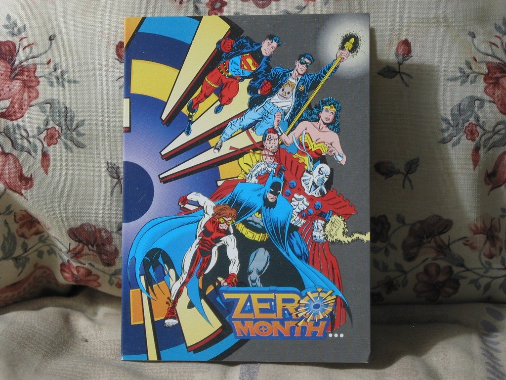 DC ZERO MONTH Comic Book Promo Folded Flyer Card 1994