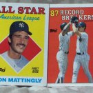 DON MATTINGLY 1988 Topps Baseball Trading Cards Set Of 4