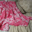 ONE LOVE Strapless Pink Beach Flower Dress Sz Lg Used