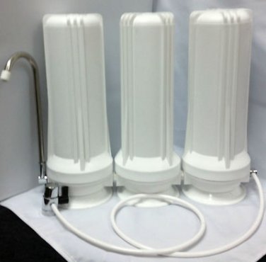 OCEANIC Triple Stage COUNTERTOP Water Filtration Reduces arsenic heavy metal USA