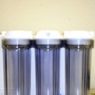 6 WATER FILTER CLEAR HOUSING FOR REVERSE OSMOSIS DI 10" with 1/4" FPNT