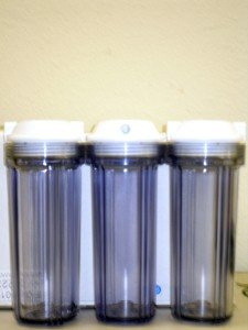 6 WATER FILTER CLEAR HOUSING FOR REVERSE OSMOSIS DI 10" with 1/4" FPNT