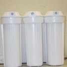 3 REVERSE OSMOSIS DRINKING WATER FILTER HOUSING white 10" STANDARD 1/4" FPNT