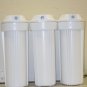 3 REVERSE OSMOSIS DRINKING WATER FILTER HOUSING white 10" STANDARD 1/4" FPNT
