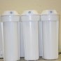 3 REVERSE OSMOSIS DRINKING WATER FILTER HOUSING white 10" STANDARD 1/4" FPNT
