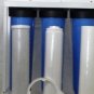 TRIPLE BIG BLUE WATER FILTER HOUSING SEDIMENT CARBON/GAC CARTRIDGE BRACKET STAND