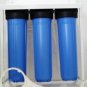 TRIPLE BIG BLUE WATER FILTER HOUSING SEDIMENT CARBON/GAC CARTRIDGE BRACKET STAND