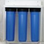 TRIPLE BIG BLUE WATER FILTER HOUSING SEDIMENT CARBON/GAC CARTRIDGE BRACKET STAND