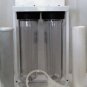 DUAL BIG CLEAR WATER FILTER HOUSING SEDIMENT CARBON CARTRIDGE CLEAR HOUSING